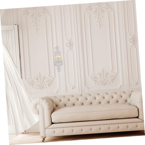 Candelabro de pared vintage blanco retro para decoración del hogar 5