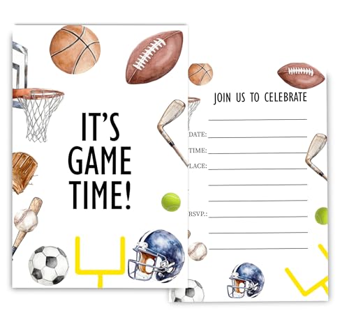 Fablus Sports Birthday Invitations