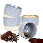 DecorDwell 4 Espresso Cups 150 ml, Stoneware, Ceramic, No Handle, Ideal for Espresso, Mocha, Macchiato, Tea