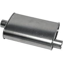 Thrush Muffler Deep Performance Tone Inlet 2.25 Pipe Connection Offset Outlet 2.25 Center