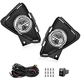 RP Remarkable Power, Fog Light for 2016 2017 2018 RAV4 Front Pair with Wiring Harness& Switch Halogen Bulbs Bumper Lamps Set Clear Lens FL7003