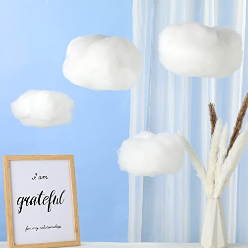 Tatuo Artificial Cloud Props Imitation 3D Cloud For Ceiling Hanging Decorations Fake Cloud Cloud Shape Wedding Ornament Room Decor Art Stage Diy Party (13.8 X 9.8 X 6 Inches,6 Pieces) #TOP5