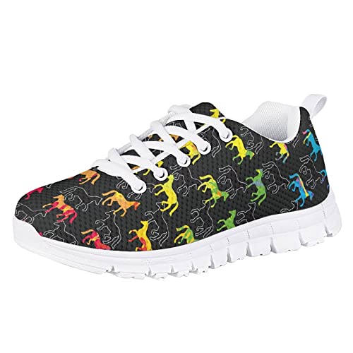 Xoenoiee Kids Running Shoes Printed Casual Comfort Walking Sneakers Tennis Shoes for Boys Girls