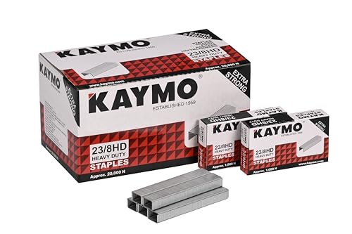 Image of Kaymo ST2308 Staples - 8mm, 23 Series Staples (20,000 pins) for Upholstery and Fabric Attachment