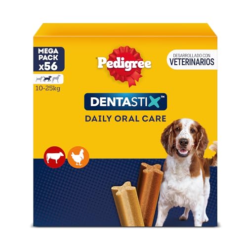 Pedigree Dentastix Snack Dental para la Higiene Oral de Perros Medianos (1 Pack de 56ud)
