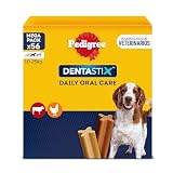Pedigree Dentastix Snack Dental para la Higiene Oral de Perros Medianos (1 Pack de 56ud)