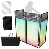 【Fácil plegado y transporte】La fachada DJ consta de cuatro paneles de fachada y un panel de mesa. El número mínimo de piezas y los sencillos pasos de instalación hacen que montar y desmontar la cabina sea fácil y ahorre tiempo. Cuando no están en uso, los cinco paneles se pueden plegar completamente.