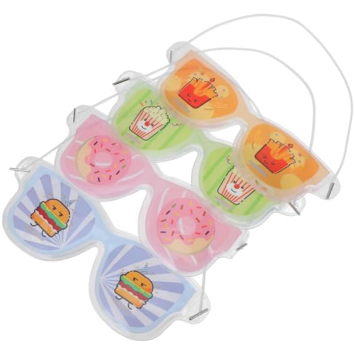 Healvian 4pcs Cold Compress Eye Mask Gel with Pvc Hollow Design for Eye Care, Reduces Puffiness and Smooths Fine Lines, Comfortable to Wear, for