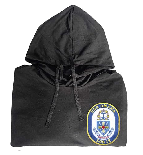 Uss omaha lcs 12 littoral combat ship embroidered shirt Black