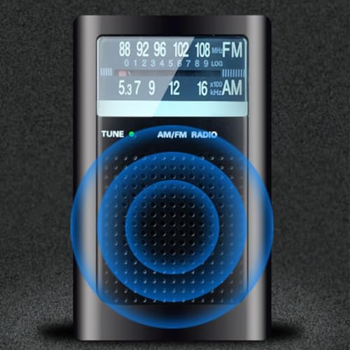 Mini radio ligera de plástico de 2 bandas FM AM con batería recargable integrada 5