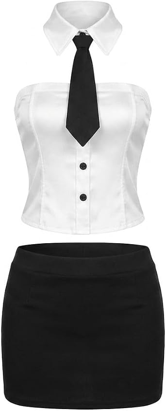 Womens Office Uniform Set, Uniform Shirt and Bodycon Hip Skirt