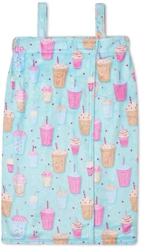 iscream Big Girls' Silky Soft Plush Spa Wrap for Home, Travel, Summer Camp - Snack Shack Collection image 5