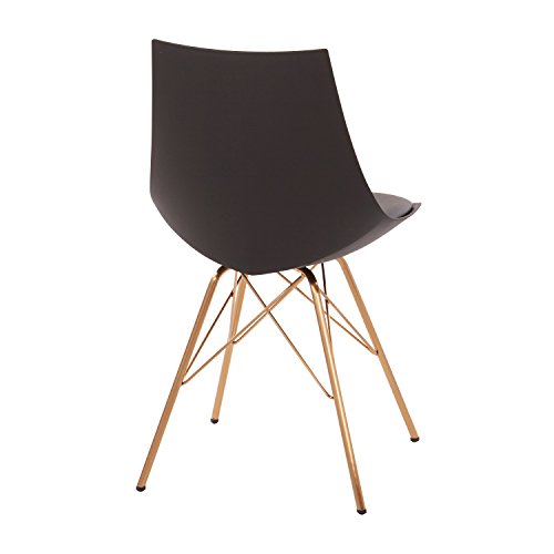 Osp Home Furnishings Oakley Mid-Century Modern Bucket Chair, Black #TOP5