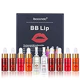 DAGEDA BB Lips Serum Set, Lip Tint 4 Colors Semi Permanent BB Glow Lips Serum Professional Makeup...