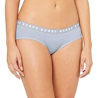 Bonds Women's Underwear Hipster Boyleg Brief, New Grey Marle, 8