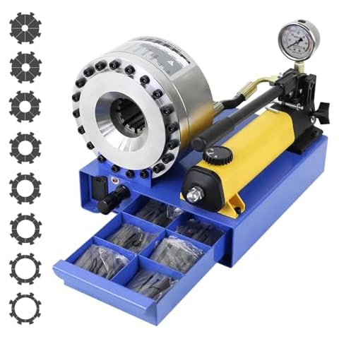 Hose Crimper with 8 Sets of Dies High Pressure Hydraulic Hose Crimping Handheld Hydraulic Hose Crimping Tool Cover