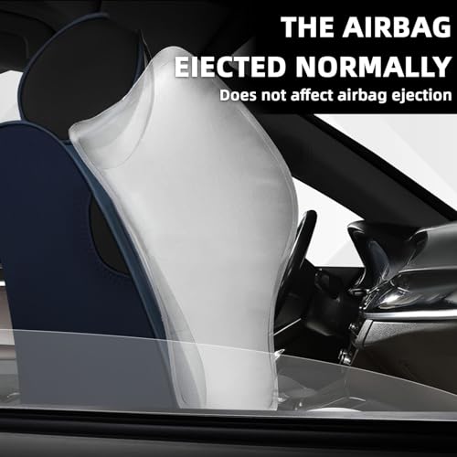 Image of Car Seat Cover Fit for Nissan 370Z 2009-2021,Compatible Airbag Non-Slip Waterproof Seat Cover,Car Seat Protector Premium Interior (Luxury 2 Seats,Blue White)