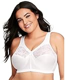Glamorise Womens MagicLift Original Support Wirefree #1000 Full Coverage Bra, White, 36B US