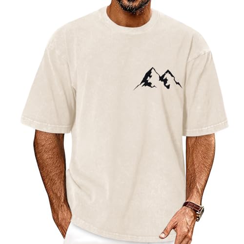 Image of Oversized Tshirts for Men Short Sleeve Vintage Washed Basic Loose Tees 2026