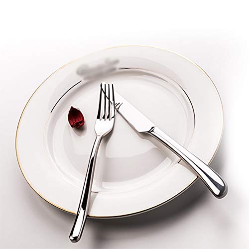 Plato de Comedor 1 Plato Plano de cerámica, hogar, se Puede Utilizar para Colocar Verduras, arroz, Carne, Frutas (tamaño: S)