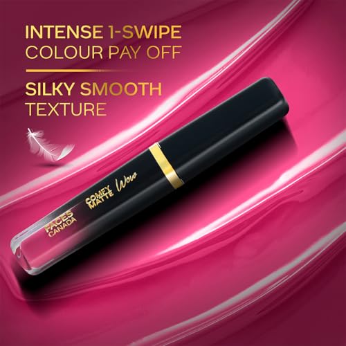 Image of FACES CANADA Comfy Matte Wow Liquid Lipstick - Fuschia Fun 06 (Pink) 3.8ml | One Swipe Application | Highly Pigmented | Comfortable Wear | Glides Smoothly | Long Lasting | Transferproof