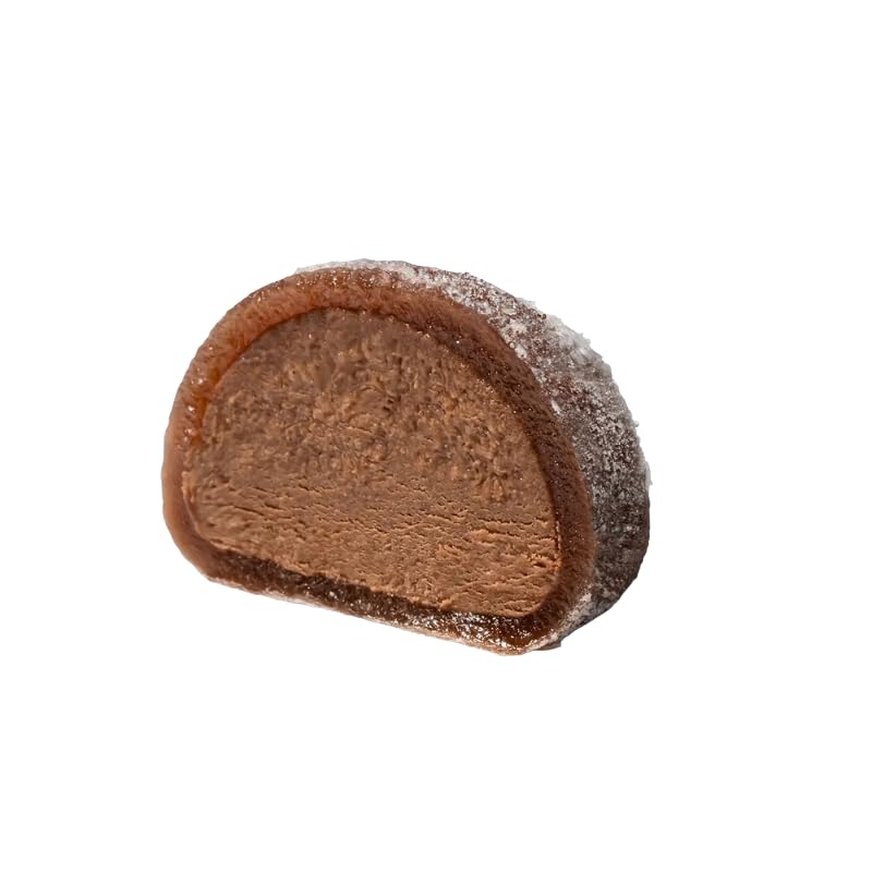 Takori Mochi Cream Schokolade 25 x 32 g, weicher Reiskuchen mit cremiger Schokoladenfüllung, vegetarisch, japanische Süßigkeit als Dessert und Snack