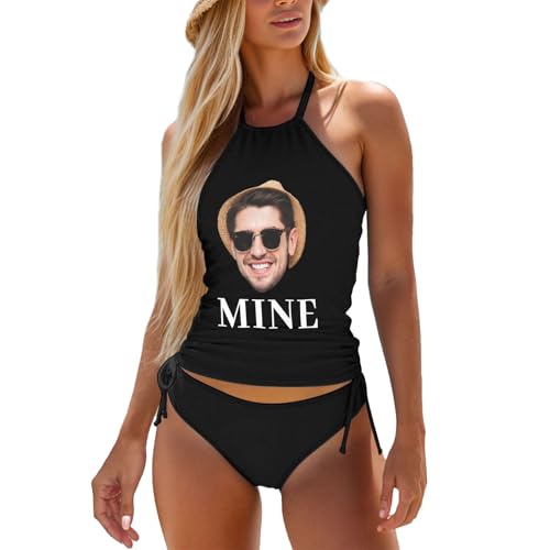 Ship in 48h, Personalized Swimsuits for Women, Face Bathing Suits for Women, Womens Two Piece Bathing Suits