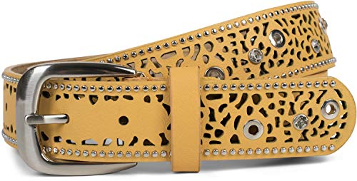 Ceinture femmes motif ajouré strass pour un look bohème chic quotidien