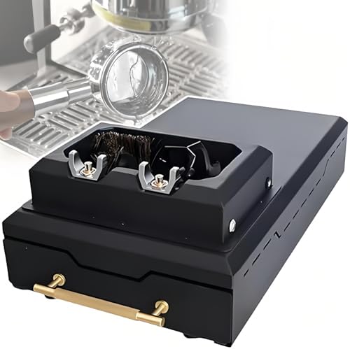 Dispositivo eléctrico de limpieza de portafiltro de café, raspador de mesa que ahorra espacio para espresso, cocina compartida o cafetería