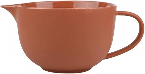 Miniatura 7 de Tazón de cerámica simple de color sólido para cocina, cuenco grande de 1 cuarto de galón, con boquilla de vertido y mango