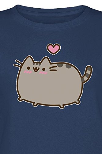 Official Ladies Pusheen il Gatto Amore Cuore Navy