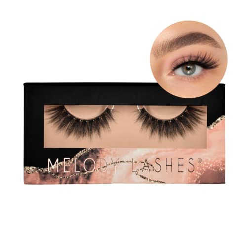 Melody Lashes ultra fluffige Wimpern in Premium-Qualität Ideal für alle Augenformen weiches Baumwollband 15x wiederverwendbar VEGAN natürliche wimpern für einen traumhaften Augenaufschlag (Ballerina) Cover