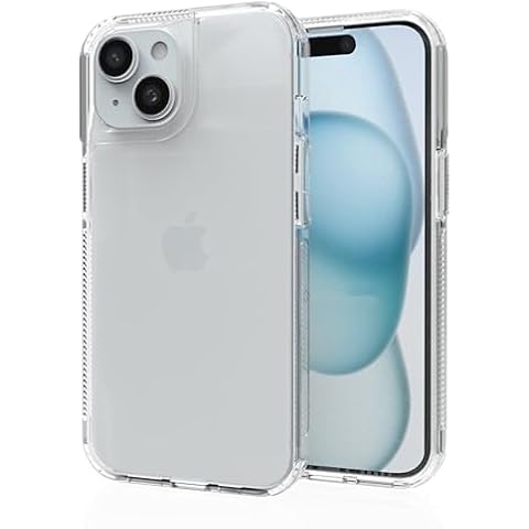 TZZMZC for iPhone 15 Phone Case,[Non-Yellowing] [Military-Grade Drop Protection] Slim Thin Shockproof Protective Case for iPhone 15 (Clear, for iPhone 15) Cover