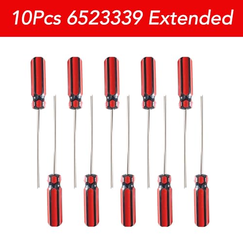 Image of C-HORSE 10 Pcs Extended Valve Core Removal Tool - Screwdriver Valve Stem Core Remover 6523339 for Car, Motorcycle, Truck & Bike Tire Repair - Universal Fit, Easy Grip Handle