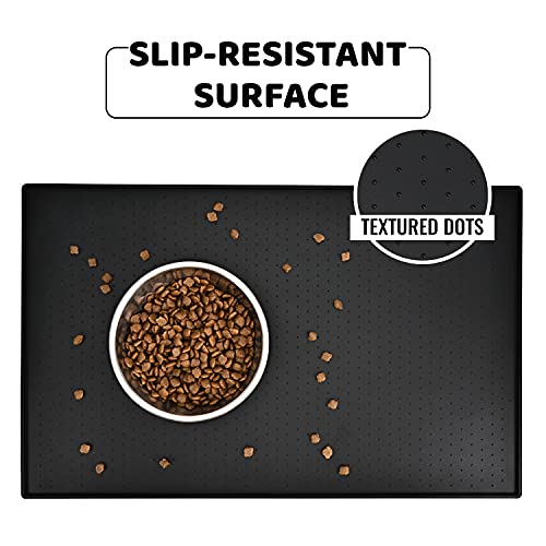 STVICTORY Dog Food Mat, Waterproof Dog Bowl Mats for Food and Water Bowls, Slip-Resistant Dog Feeding Mats with Raised… - Image 2