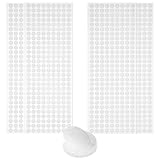 Self Adhesive Dots-1008 Pcs (504Pairs) 0.39'' Diameter Sticky Back Nylon Dots, Strong Hook and Loop Tapes White Adhesive Strips Fastener for Classroom Office Home (0.39INCH)