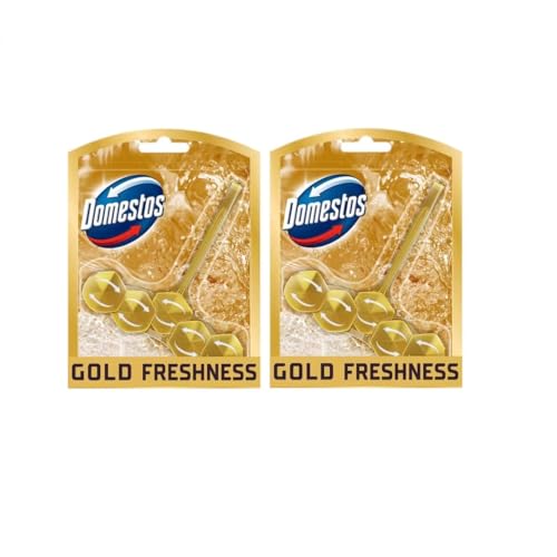 Image of Domestos Power 5 Toilet Block Gold 50g Pack of 2