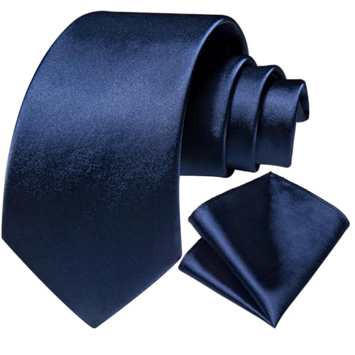 Corbata Clásica Sólida para Hombre Seda Poliéster 150cm