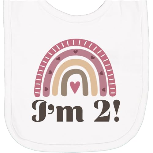 inktastic 2nd Birthday Rainbow 2 Year Old Girl Party Newborn Bib