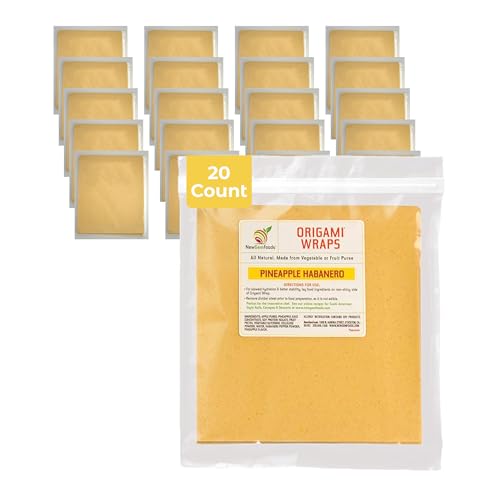 Pineapple Habanero Sushi Wraps (20 Count) – Vegan, Gluten-Free, Plant-Based Low-Carb Wraps – Non-GMO, Paleo Nori Alternative with Sweet & Spicy Flavor