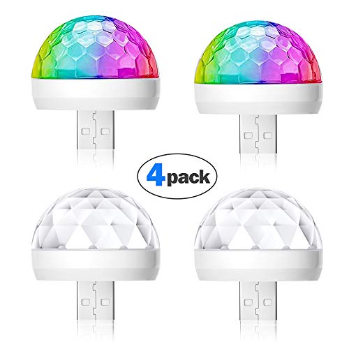 USB Mini Disco Light,4 Packs Dj Disco Stage Light, Party Lights with USB