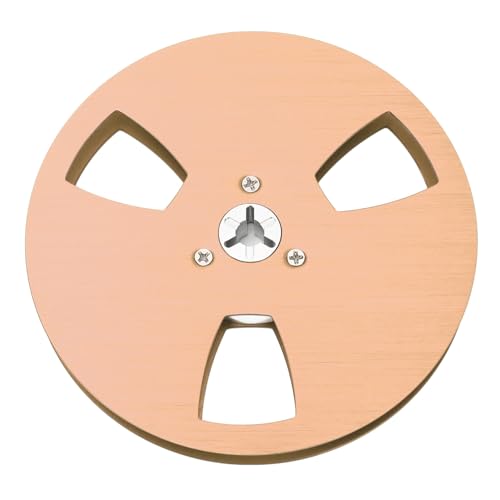 5 Inch Pickup Reel, Open Reel Aluminum Alloy Pickup Reel, 3 Holes Wind Resistance, 1/4 Empty Tape Reel for Open