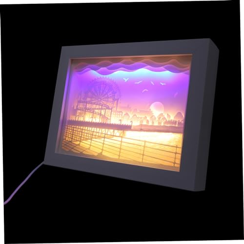 VILLCASE 1Pc Paper Cuttings Lamp Unique Luminous Ornament Decor Light Craftsmanship for Relaxed Atmosphere Paper Carving Decoration