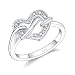 Produktbild Elisimo - Damenring 'Herz' - 925er Sterling Silber mit Zirkonia (54 (17.2))