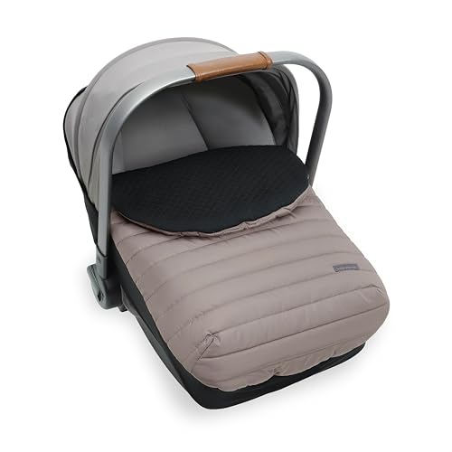Image of Little Unicorn Winter Car Seat Cover | Premium Insulated Fabric | Universal Fit & Easy to Install | Travel Bag Included (Mushroom)