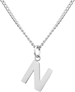 Collar con letras de plata - collar respetuoso con la piel para señoras (colgante A-Z) I Collar con letras de plata