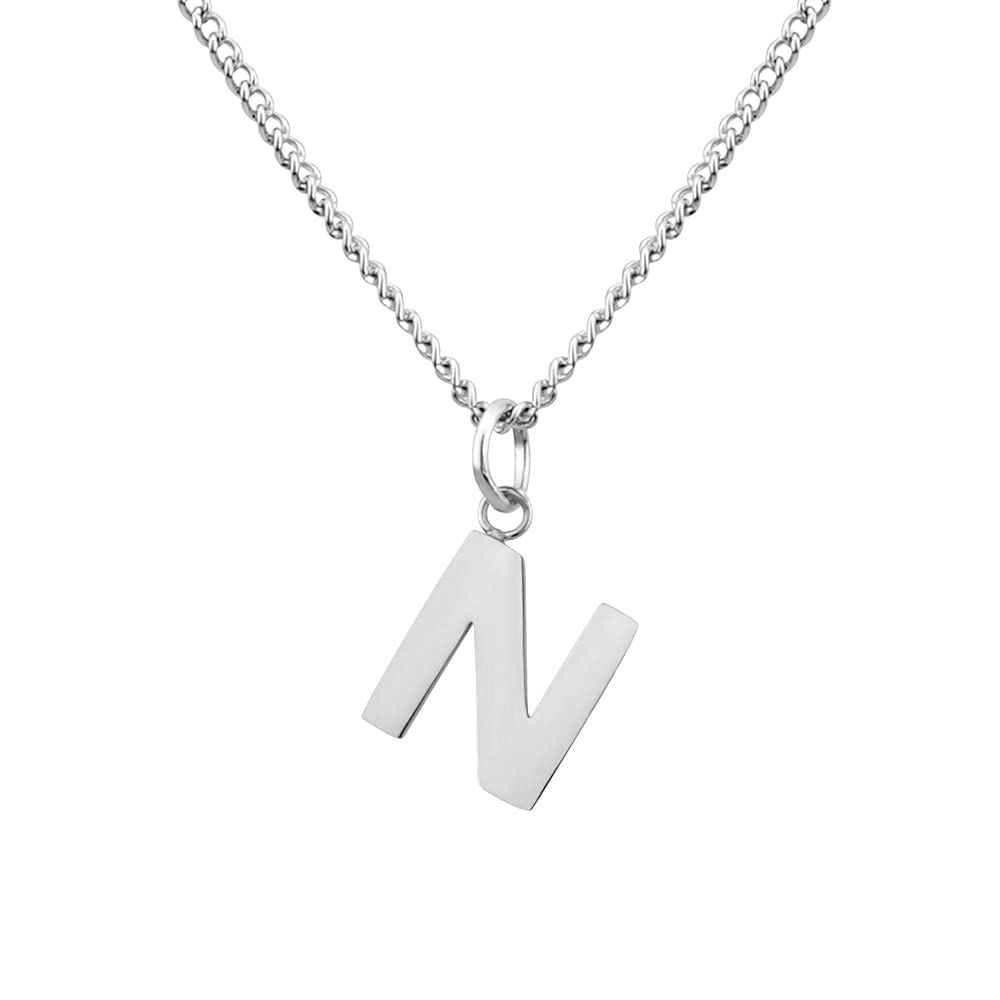 GD GOOD.designs EST. 2015 Collar con letras de plata - collar respetuoso con la piel para señoras (colgante A-Z) I Collar con letras de plata