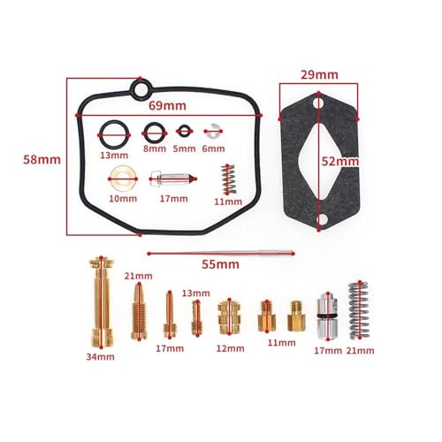 Kit reconstrucción carburador DT125 R para restaurar motor enduro 2T 2