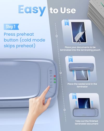 13 Inch Laminator Machine 11x17 with Laminating Sheets Personal Laminator for Teachers, 60S Warm Up Cold Thermal Lamination Machine for Home Office, A3 Laminating Machine Portable  image 6