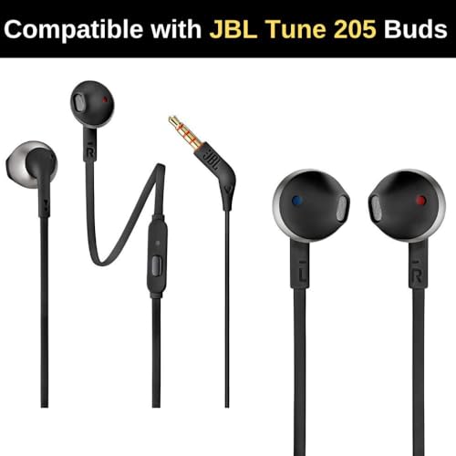 Image of Crysendo Soft Silicone Earbuds Eartips Case Cover for JBL Tune 205 Buds (Blue)